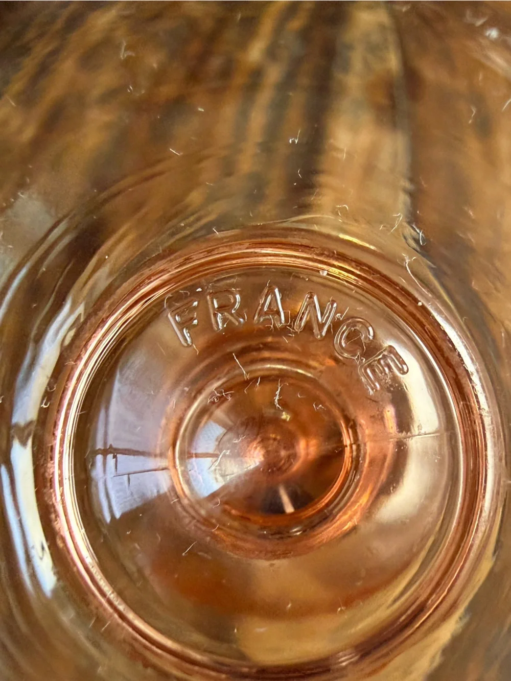 Vintage Arcoroc Rosaline Swirl Champagne Glasses - Blush Pink Set of 2